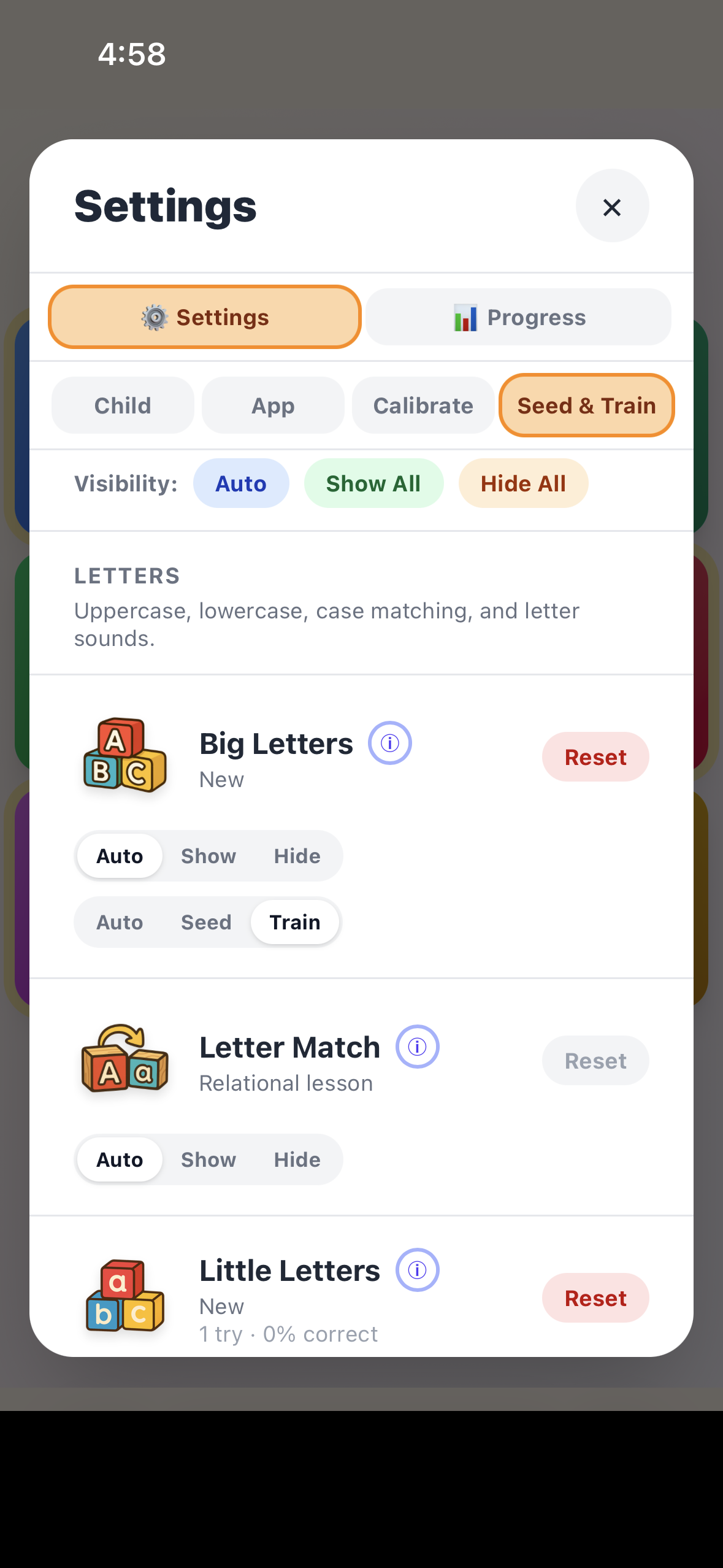 Training Minds app screenshot