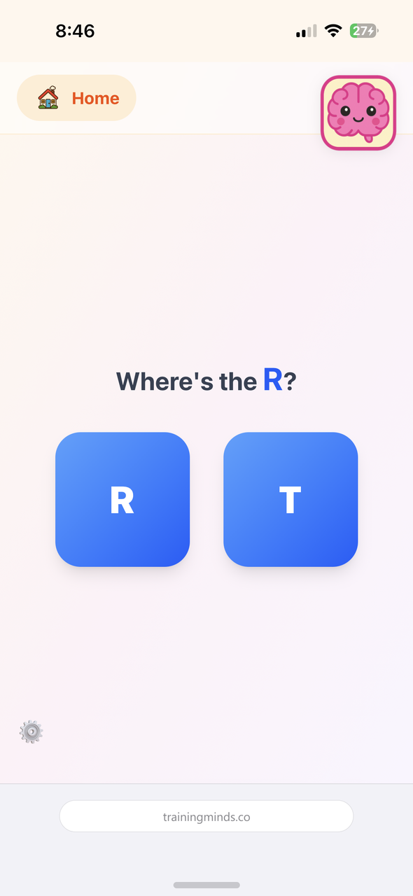 Training Minds app screenshot