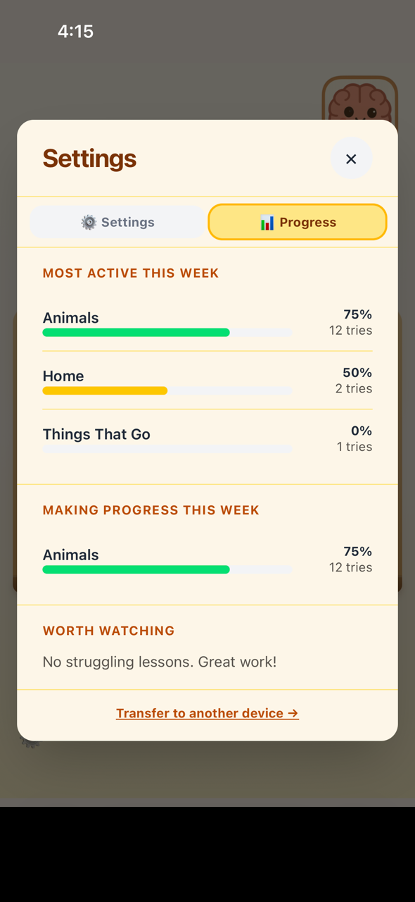 Training Minds app screenshot